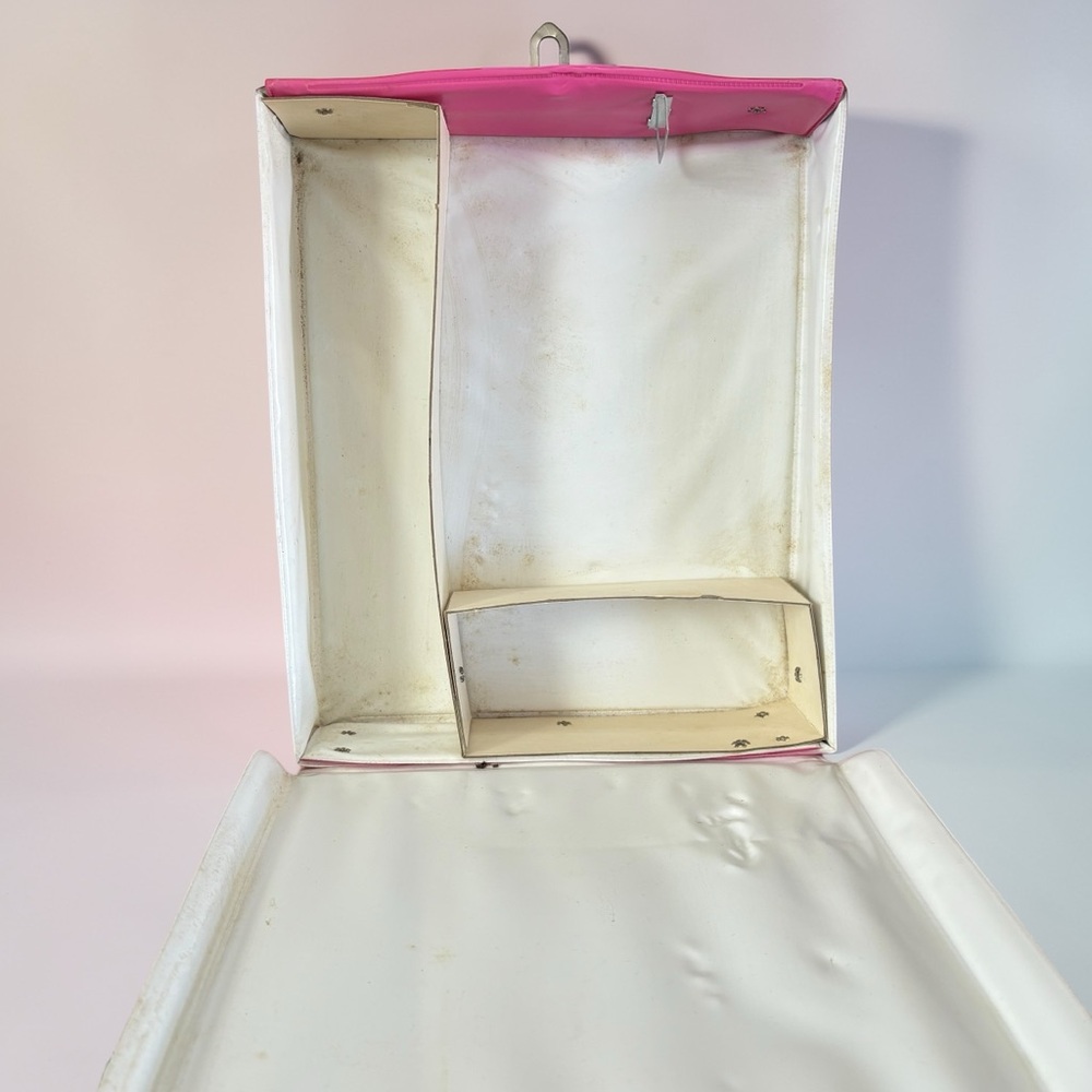 Barbie The World Of Barbie Doll Pink Travel Carrying Case Vintage 1968 - Picture 4 of 13